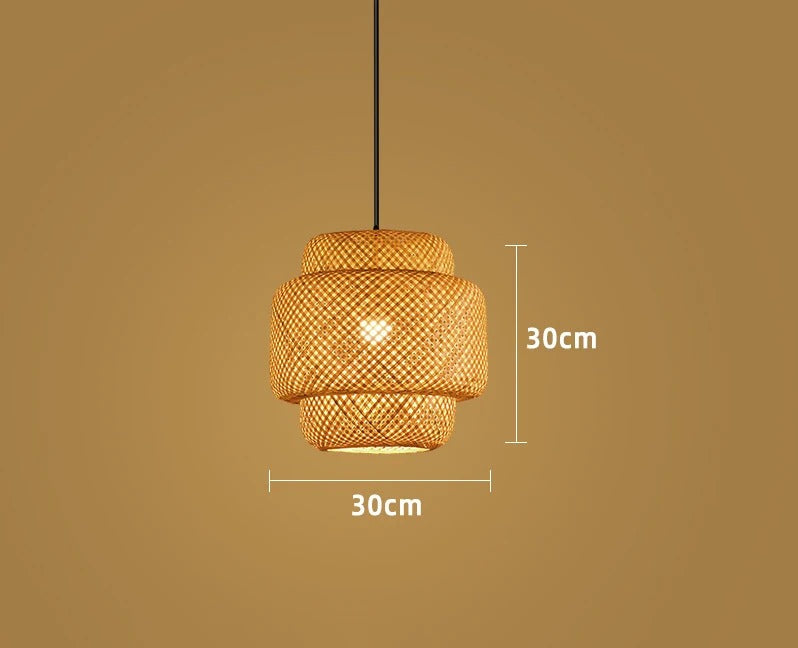 Bamboo Lampe Håndstrikket Kinesisk Stil Veving | Skanto