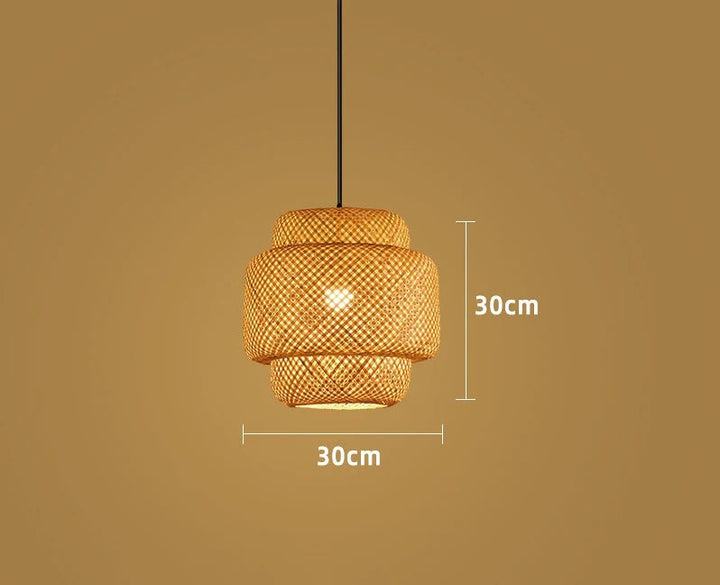 Bamboo Lampe Håndstrikket Kinesisk Stil Veving | Skanto