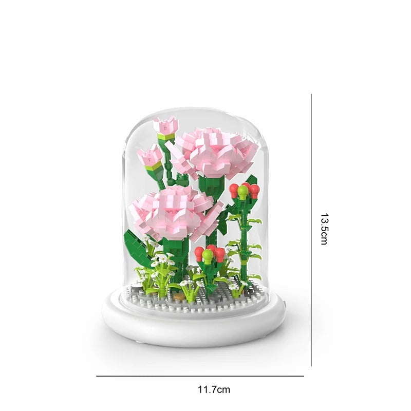 Skanto | Elegant byggekloss blomst i et glass