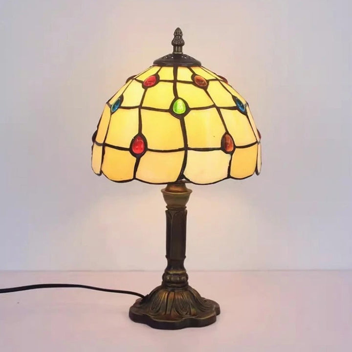 Skanto | Bordlampe Led Barokk Retro E27 - Vintage Tiffany-Glass