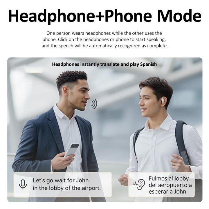 Skanto | SmartSpeak AI Oversetter Ørepropper – Sanntid Språkoversettelse, Høyfidelitetslyd, Bluetooth 5.2