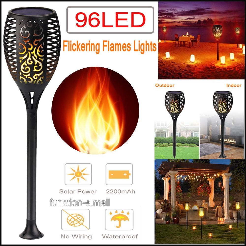 2 PCS Solcelle LED Lommelykt Dansende Flamme Utgave | Skanto