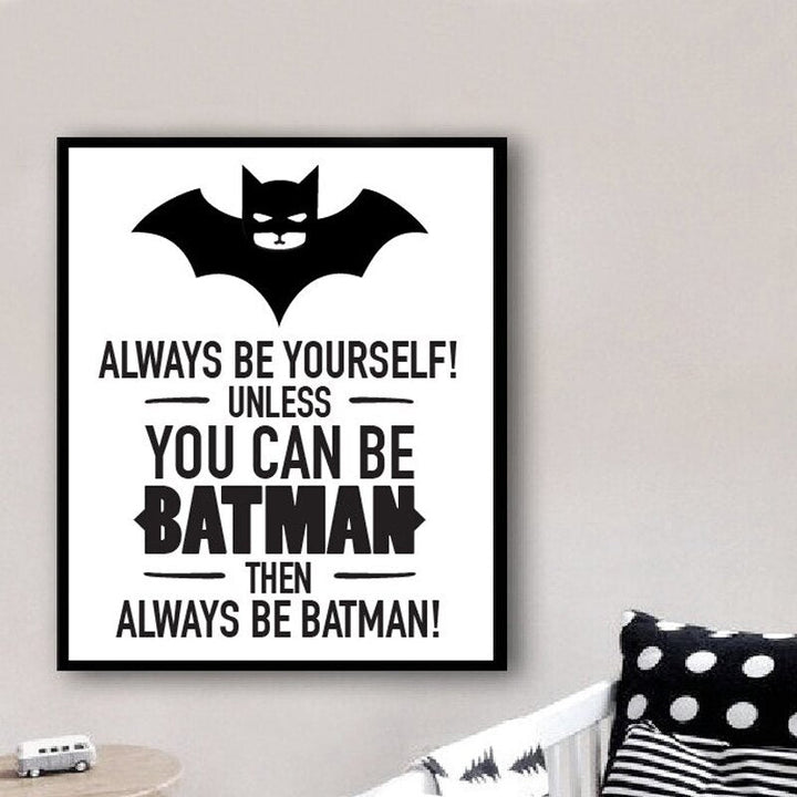Klassisk Cartoon Batman Barne-Canvas-Veggkunst-Utskrift | Skanto