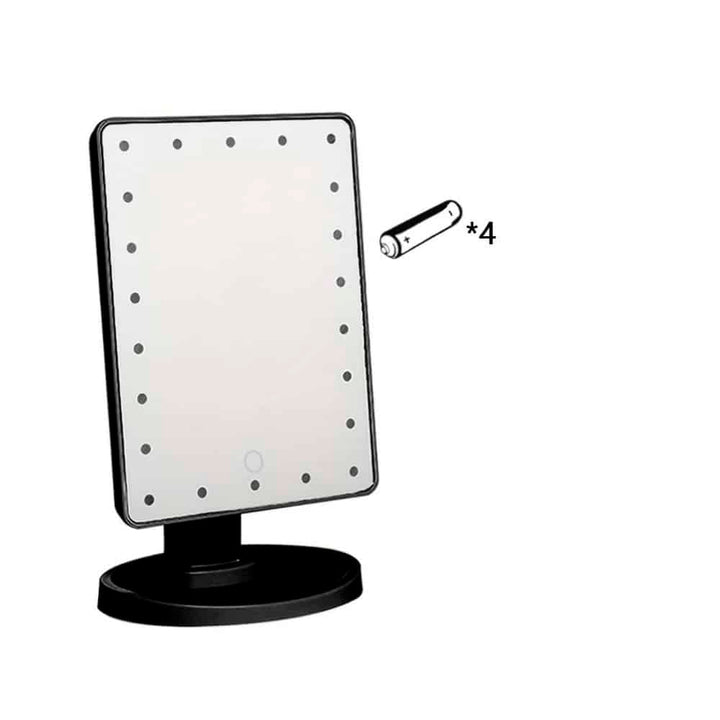 Sminkespeil med LED-lys og berøringsskjerm | Skanto
