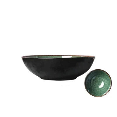 Malachite green ceramic plate and bowl porcelain dinner plate | Skanto