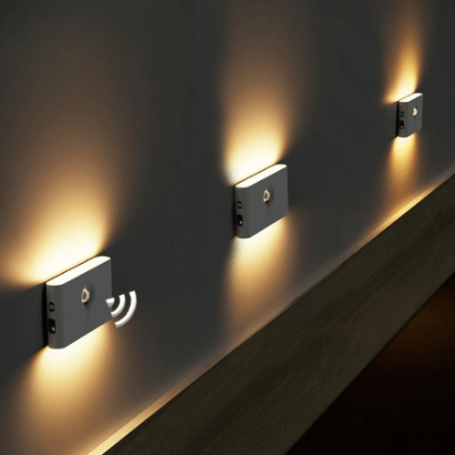 Trådløse LED-nattelys med bevegelsessensor | USB-lading | Mykt, varmt lys