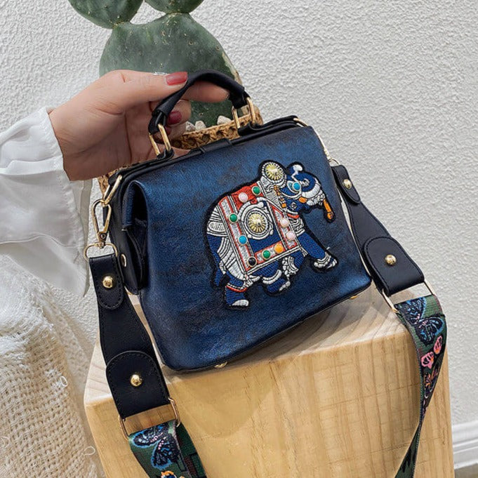 Brodert Mandala Skulderveske – Lettvekt Multi-Bruk Bohemsk Design | Skanto