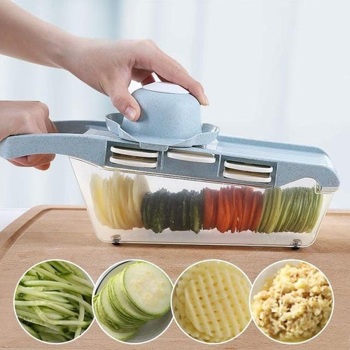 Mandoline grønnsaksskjærer med rustfrie stålblader | Skanto