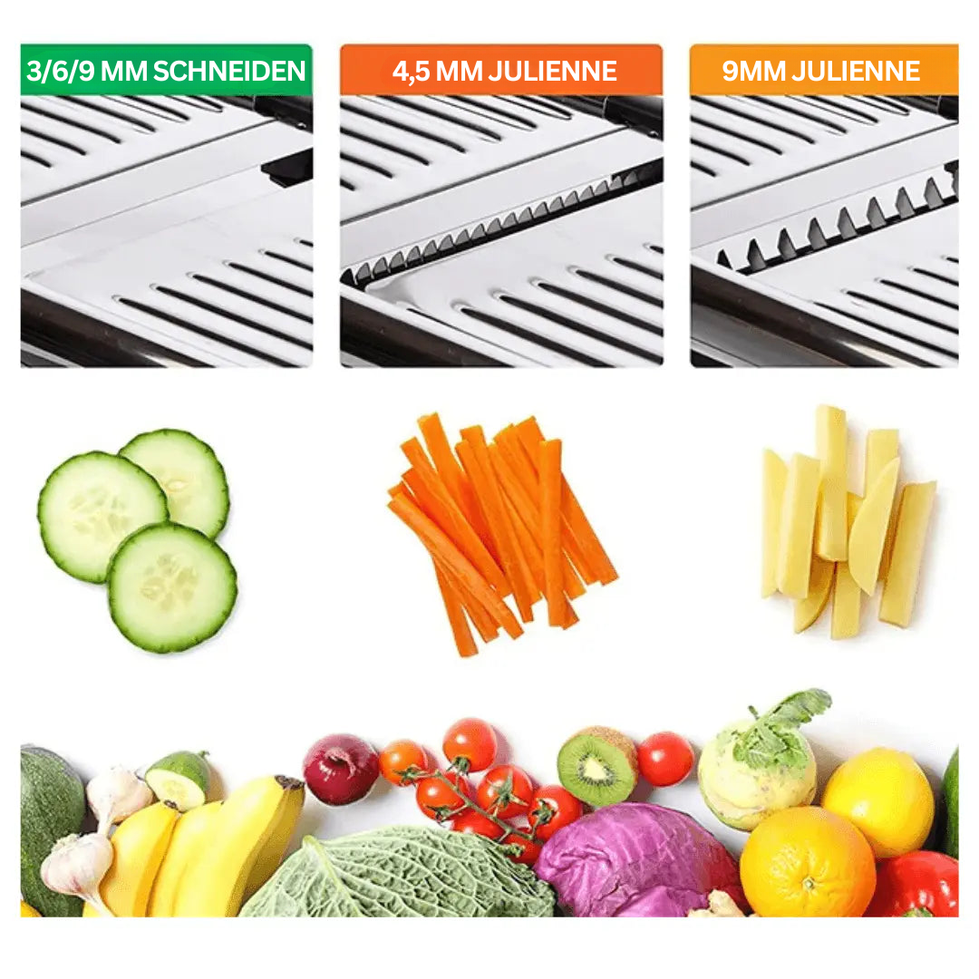 Skanto | ProLine Sharp Cutter – Justerbar Mandolin Skiver for Grønnsaker og Frukt