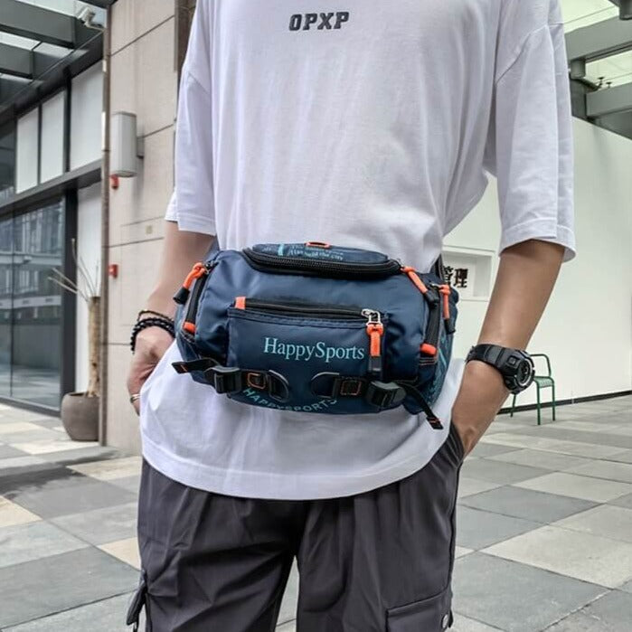 Vannbestandig herre midje- og crossbody-veske – Flerveis reise- og friluftspakke | Skanto