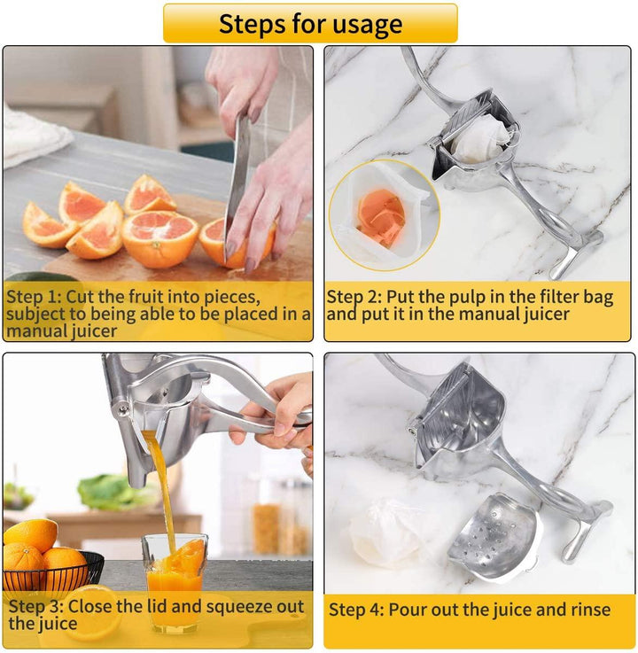 Manuell Juice Squeezer Håndtrykk Juicer Kjøkken Fruktverktøy | Skanto