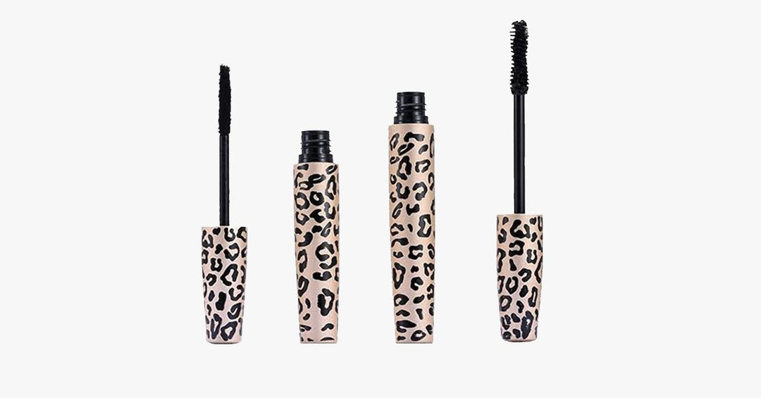 Skanto | 3D Transplant gel & mascara i leopardmønstret flaske - Laget av naturlige fibre - Vanntett & enkel å bruke
