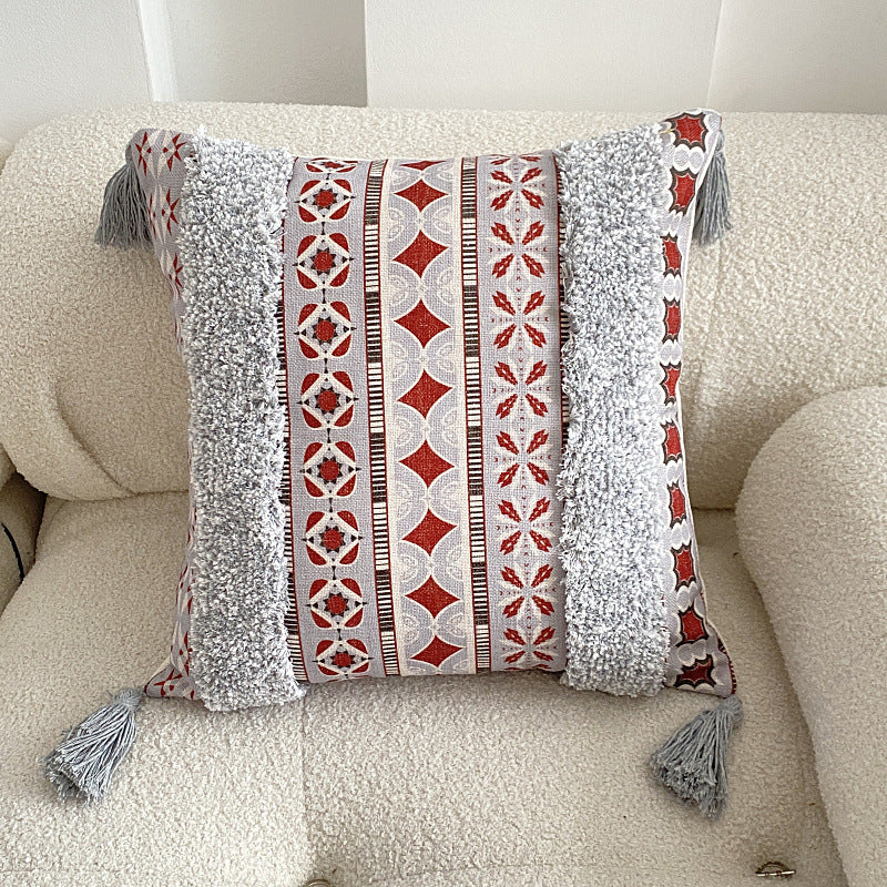Boho foret linet frynse puteomslag