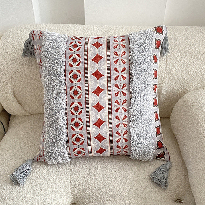 Boho foret linet frynse puteomslag