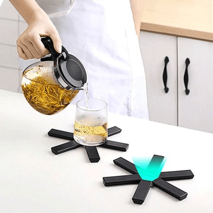 Skanto | Varmeresistente sammenleggbare coasters - 4 stykker for sikkerhet og stil