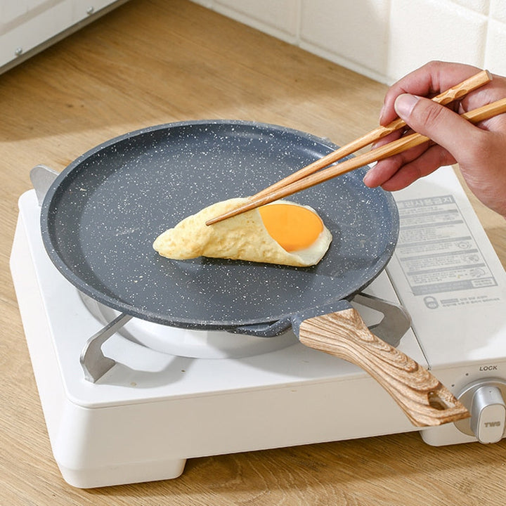 Medisinsk Stein Stekepanne Non-stick Støpejern Pannekakepanne Omelettgryte | Skanto