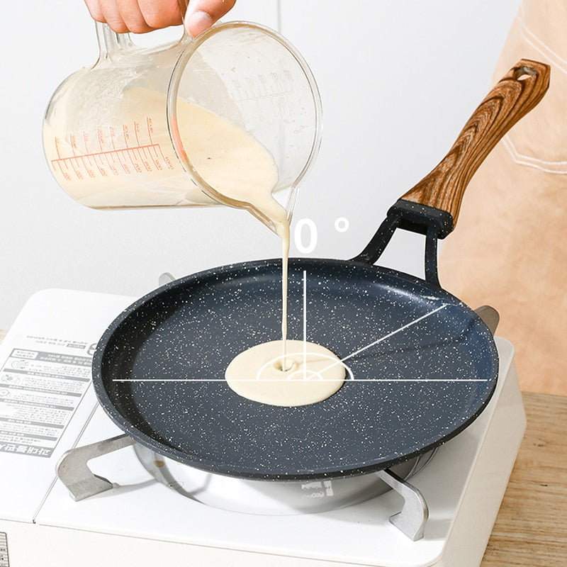 Medisinsk Stein Stekepanne Non-stick Støpejern Pannekakepanne Omelettgryte | Skanto