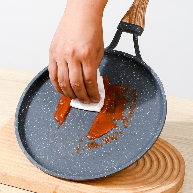 Medisinsk Stein Stekepanne Non-stick Støpejern Pannekakepanne Omelettgryte | Skanto