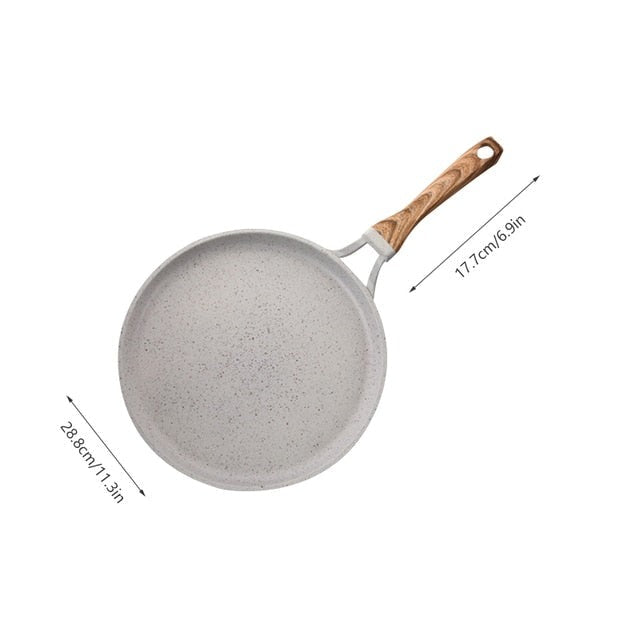 Medisinsk Stein Stekepanne Non-stick Støpejern Pannekakepanne Omelettgryte | Skanto