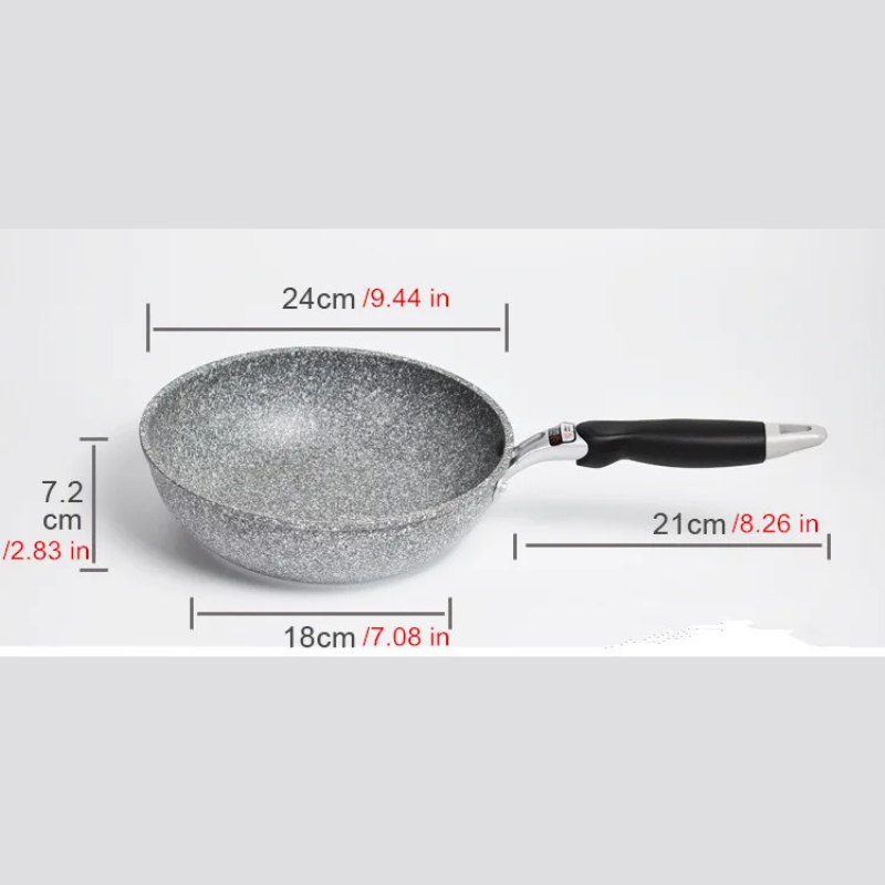 Medisinsk stein Non Stick Stekepanne Wok Panne Induksjon Gass Komfyr Koker | Skanto