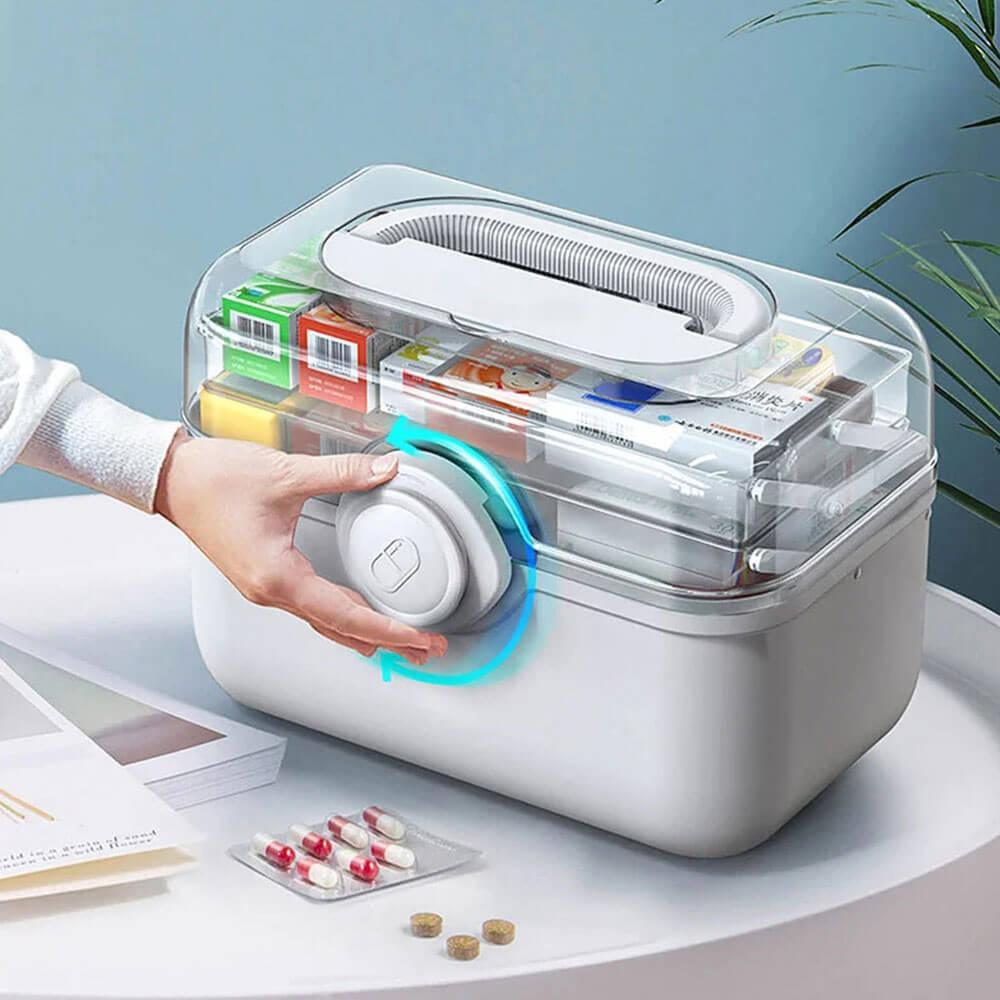 Skanto | MediSmart Pill Organiser – Kompakt ukentlig medisinoppbevaringsboks for hjemmet og reise