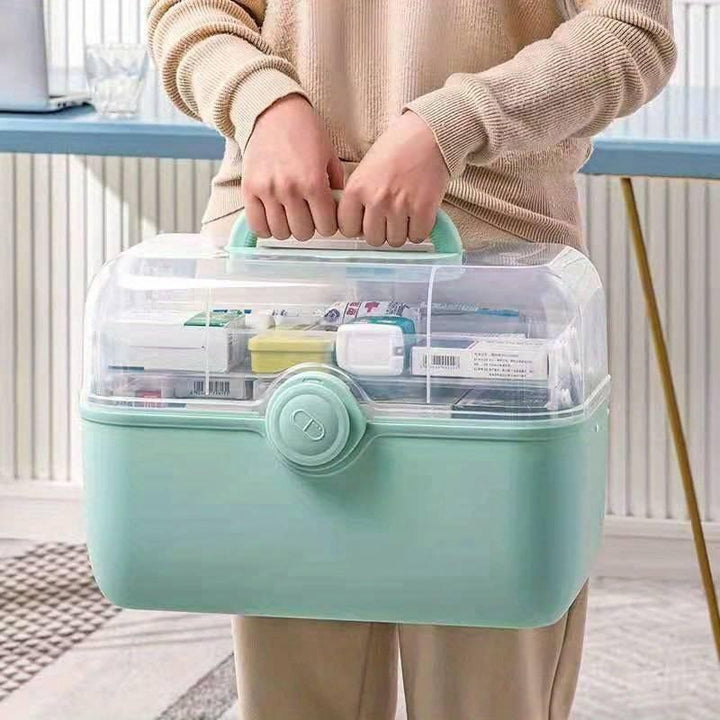 Skanto | MediSmart Pill Organiser – Kompakt ukentlig medisinoppbevaringsboks for hjemmet og reise