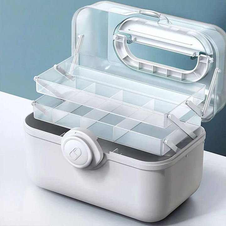 Skanto | MediSmart Pill Organiser – Kompakt ukentlig medisinoppbevaringsboks for hjemmet og reise
