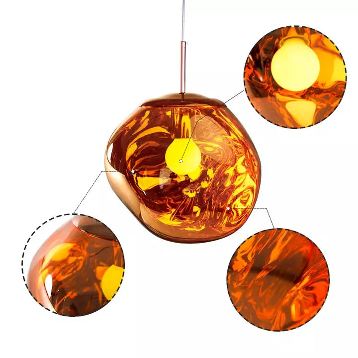Skanto | Smelt Pendellampe - Moderne Glass Henge lampe for Kjøkkenøy & Spisestue