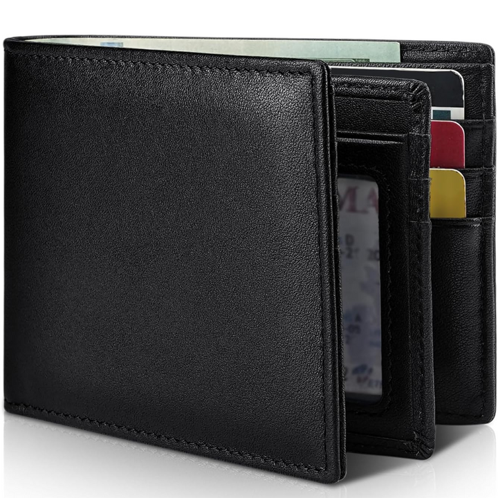 Skanto | Herre Bifold Ekte Lær RFID Blokkerende Lommebok - StitchCraft
