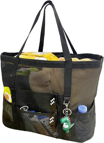 Sammenleggbart Mesh Strandveske med 9 Lommer for Familiedager | Skanto