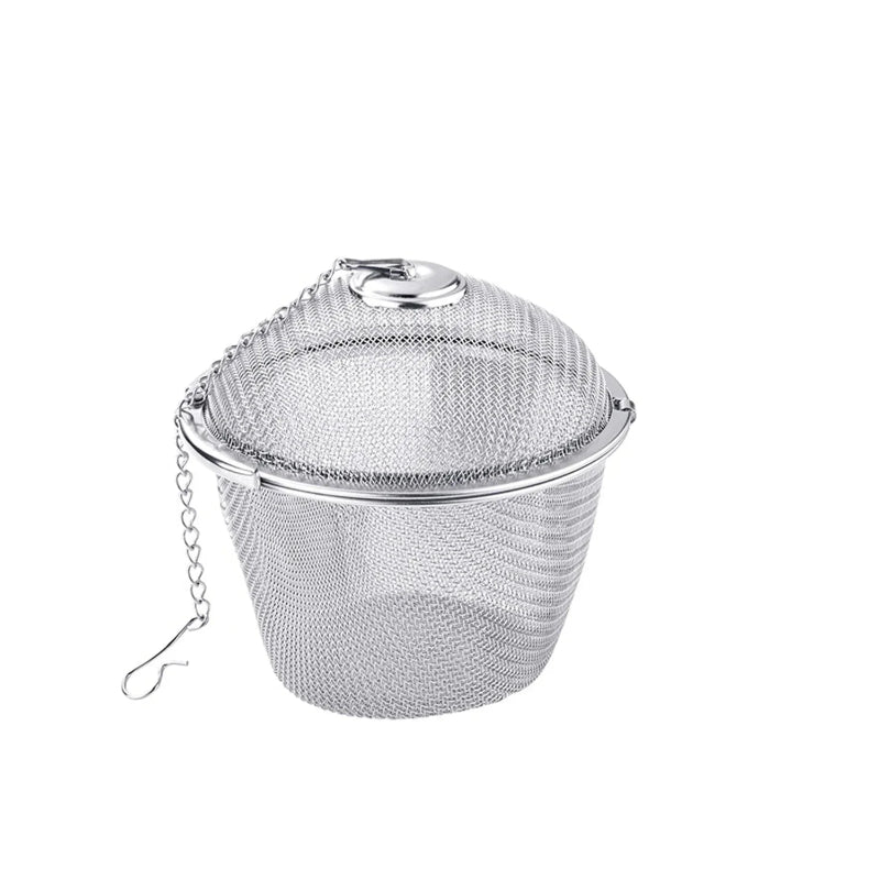 Mesh Infuser med låsekjede Rustfritt stål Te Krydder Sil Ball | Skanto