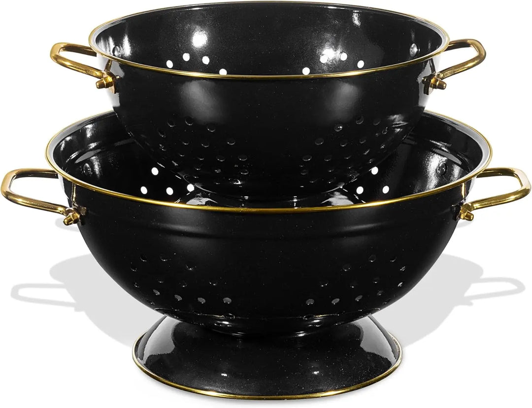Metal Sildekurver med Håndtak og Solid Bunn Sett av 2 | Skanto