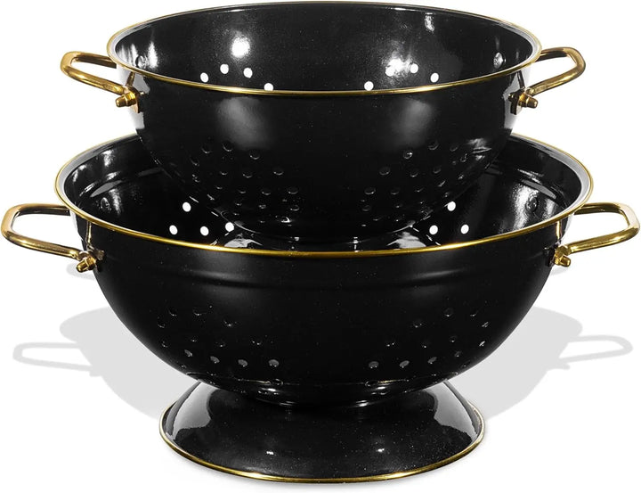 Metal Sildekurver med Håndtak og Solid Bunn Sett av 2 | Skanto