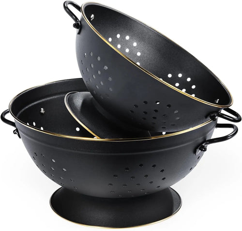 Metal Sildekurver med Håndtak og Solid Bunn Sett av 2 | Skanto
