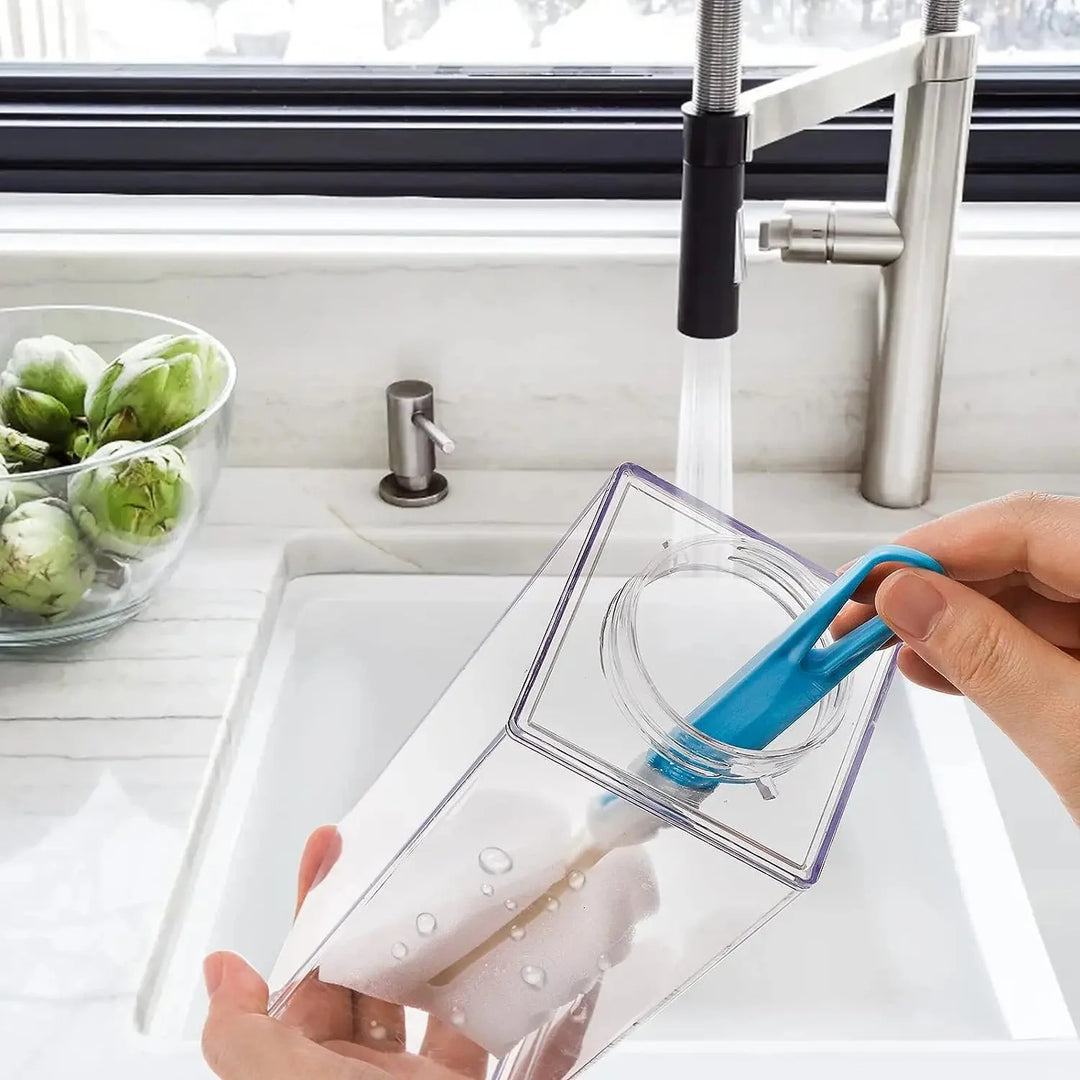 Melkekartong Vannflaske Plastikk Firkantet Gjennomsiktig Drikke Oppbevaring | Skanto
