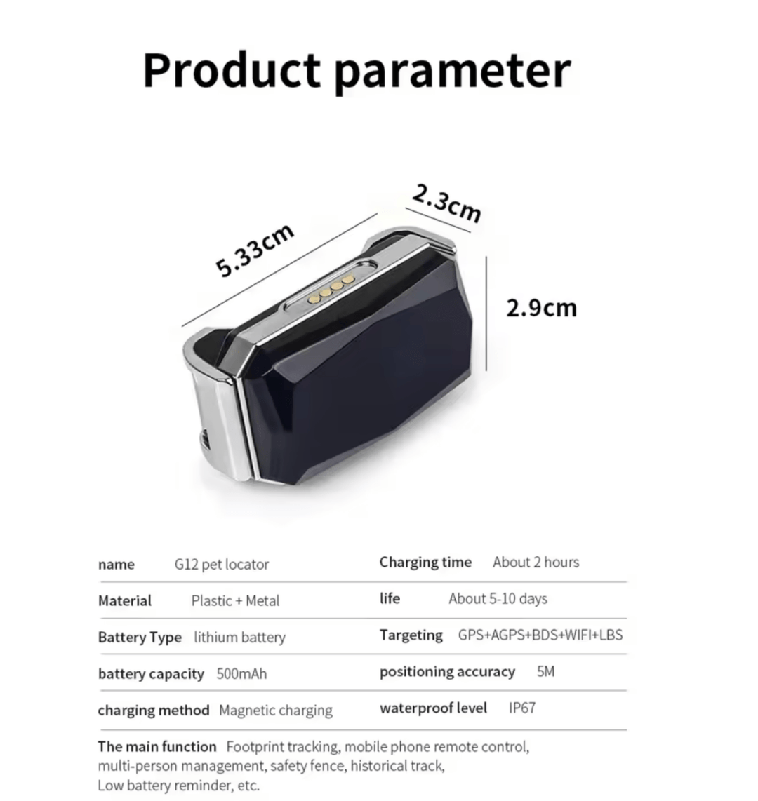 Mini-GPS-Tracker G12 – Echtzeit-Ortung für mehr Sicherheit