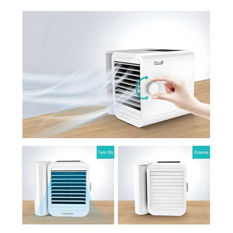MicroCool Mini Air Conditioner Bærbar Fordampende Sumpkjøler med 1000ml Vanntank | Skanto