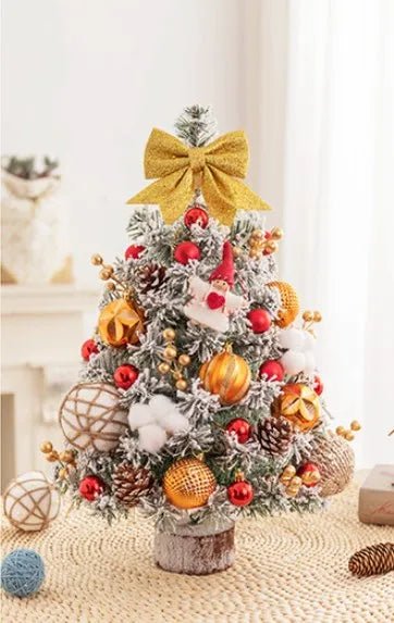 Skanto | Mini Bordtop Adventstre med LED Lys – 45CM Festlig Dekor for Hjem, Kontor & Fester