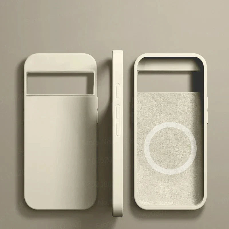 Luksus Magsafe Magnetisk Etui For Google Pixel 8 7 6 Silikon Trådløs Lading Sjokkresistent Etui