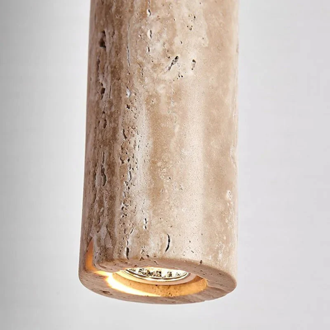 Skanto | Minimalist Travertin Wabi-Sabi Stil LED Kranse - LumoLine