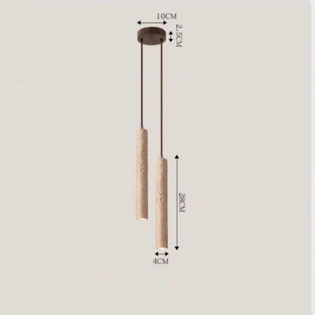 Skanto | Minimalist Travertin Wabi-Sabi Stil LED Kranse - LumoLine