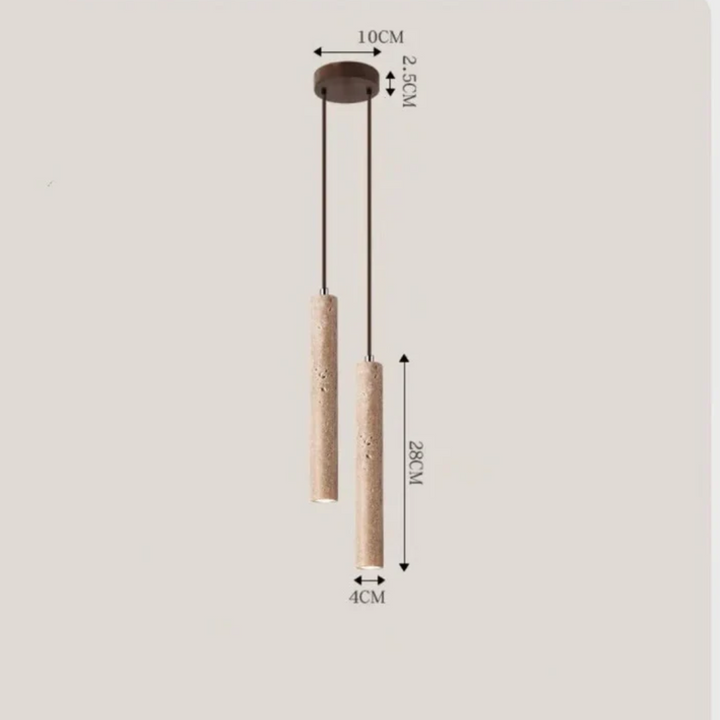 Skanto | Minimalist Travertin Wabi-Sabi Stil LED Kranse - LumoLine