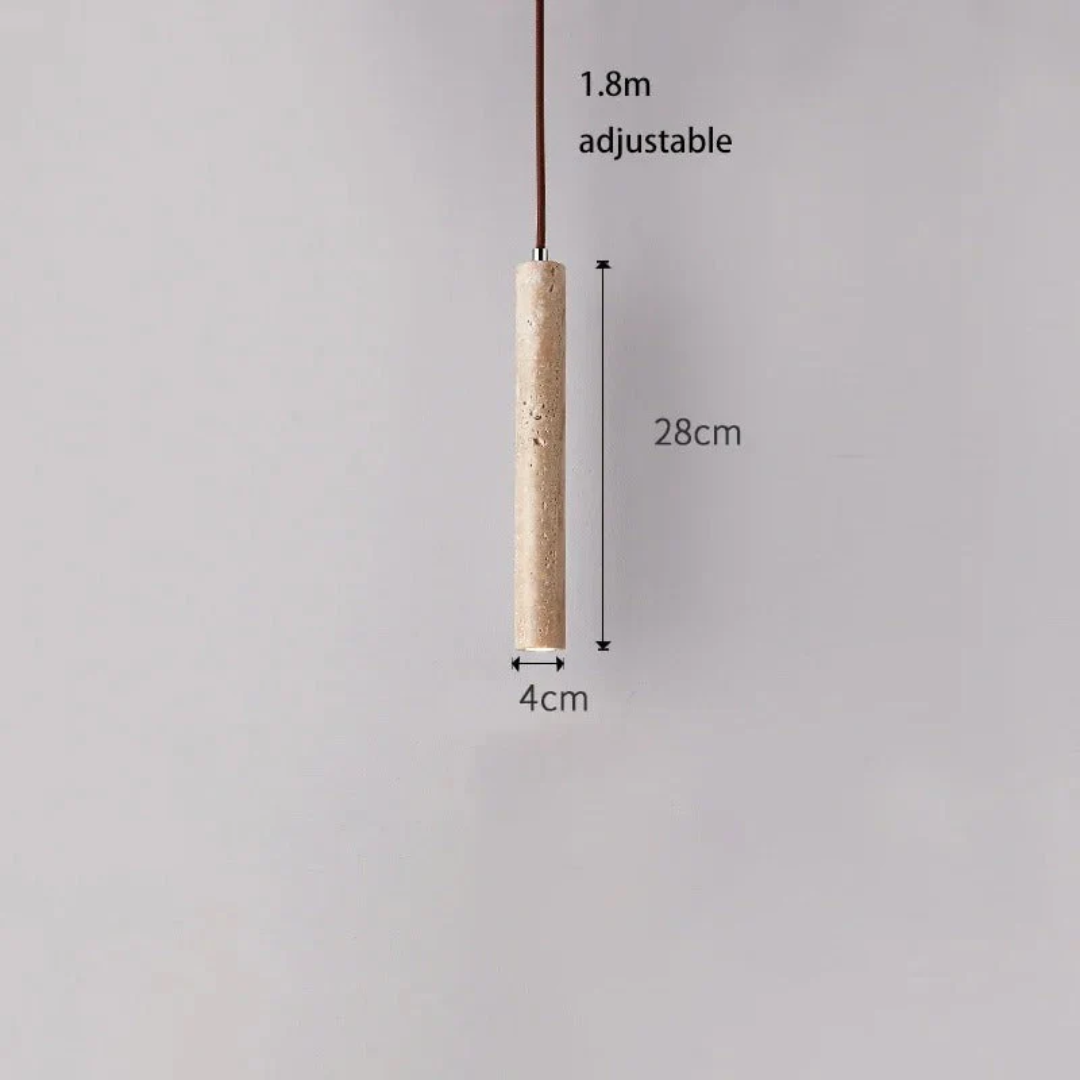 Skanto | Minimalist Travertin Wabi-Sabi Stil LED Kranse - LumoLine