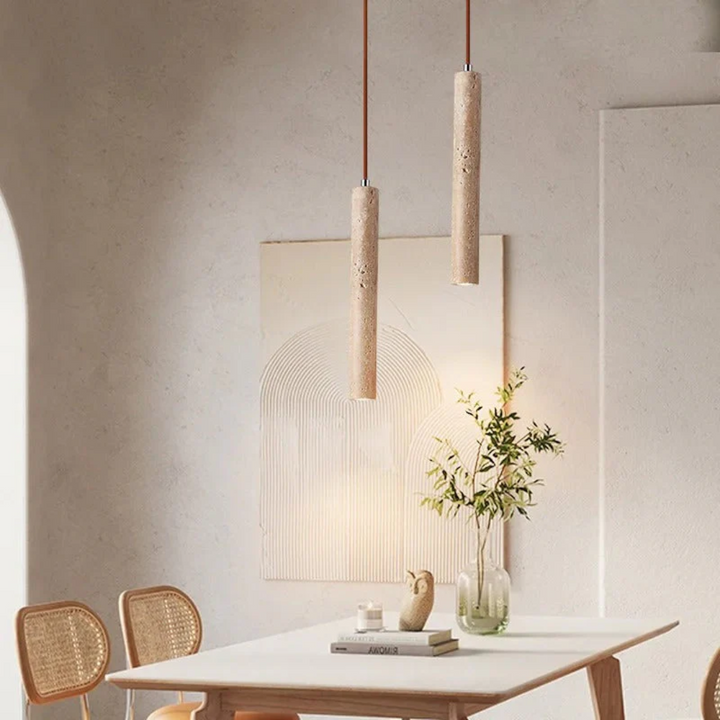 Skanto | Minimalist Travertin Wabi-Sabi Stil LED Kranse - LumoLine