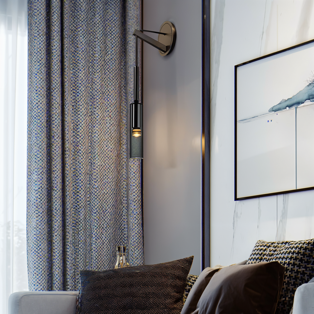 Skanto | Minimalist Vegglampe med Røykglass - Orvane