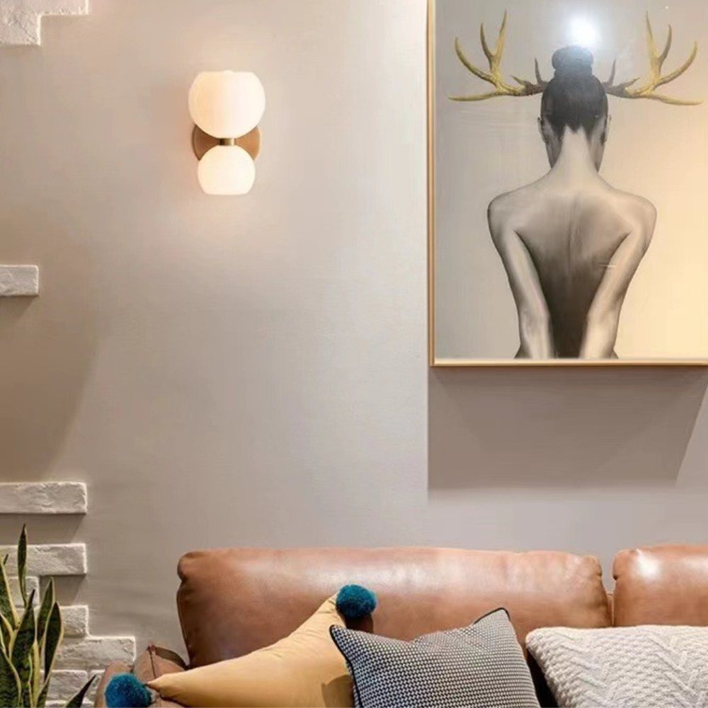Skanto | Minimalistisk Dobbel LED Vegglampe – Lumis Duo