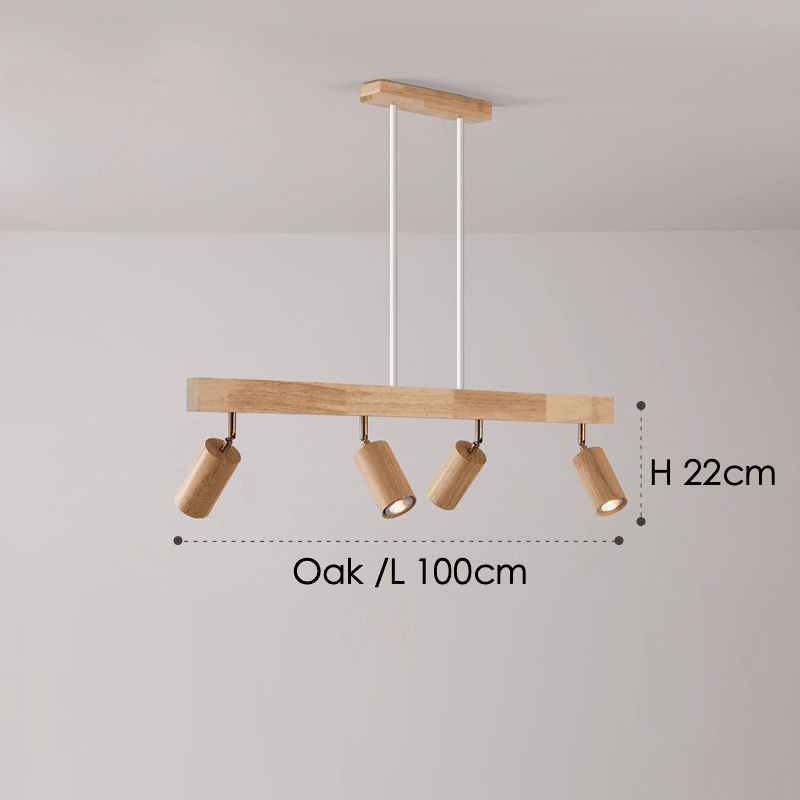 Skanto | Justerbar Tre Taklampe Minimalistisk Massivt Tre