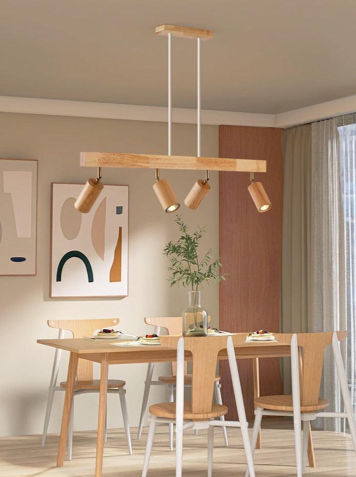 Skanto | Justerbar Tre Taklampe Minimalistisk Massivt Tre