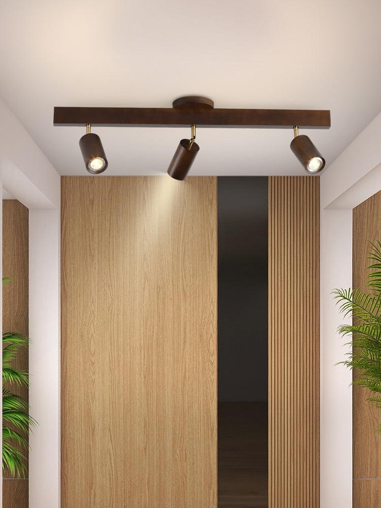 Skanto | Justerbar Tre Taklampe Minimalistisk Massivt Tre