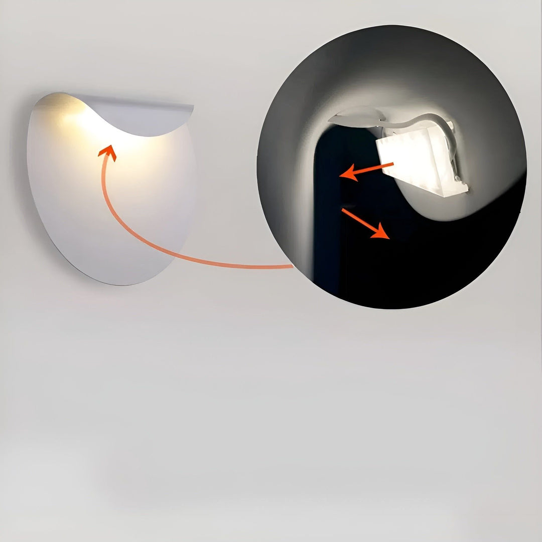 Minimalist Vegglampe med Myk, Ambient Lys Skanto